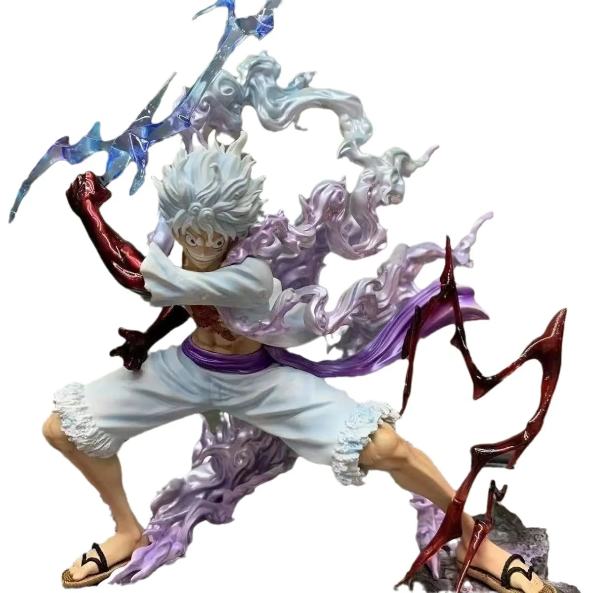 One Piece KG Wink Nika Luffy Figure – 28cm Statue Grasping Lightning, “Standing with Gods” Anime Model Collectible